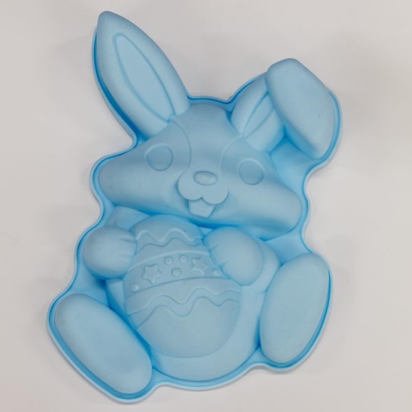 Easter Rabbit Silicone Cake Mould Pastel Blue