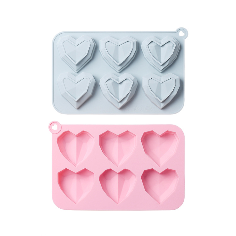 Geo Heart Cake Mini Mould Pink - The Little Cook