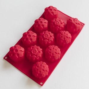 Snowflake muffin mould outside